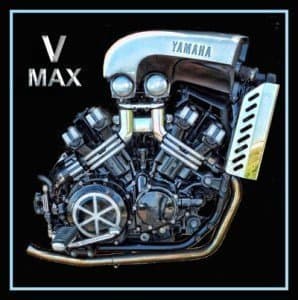 Yamaha V-Max Engine Motorcycle Acrylic Drinks Coaster