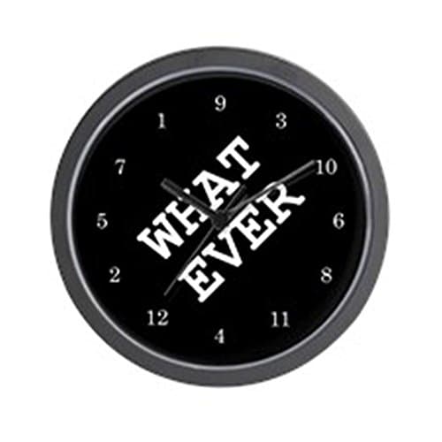 CafePress - Whatever Wall Clock 02 - Black - Unique Decorative 10" Wall Clock