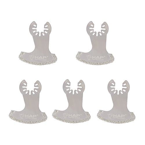 Harpow 5 pcs Diamond oscillating blade multi tool blades diamond segment blade,power oscillating tool blades,power tool saw blades,fits Fein Bosch Dremel,Rockwell