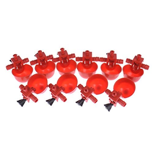 10Pcs Feed Automatic Poultry Water Drinking Cups Bird Coop Chicken Fowl Drinker