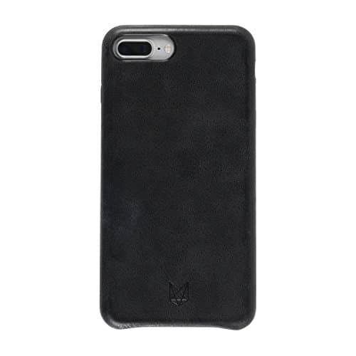 Foxwood Protective Leather Hard-Shell Case with Soft Micro-Fibre Lining for iPhone 7 Plus, Black