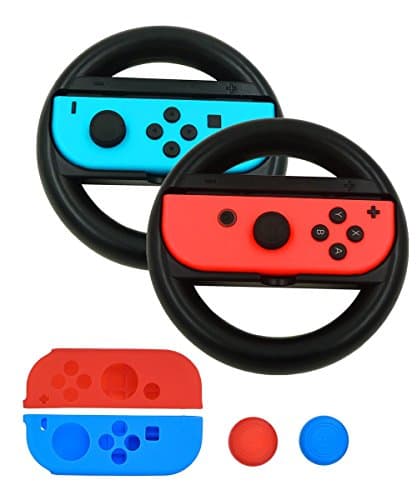 YOCOU Joy-Con Wheel For Nintendo controller,Silicone Joy-con Gel Guards,Pack of 2