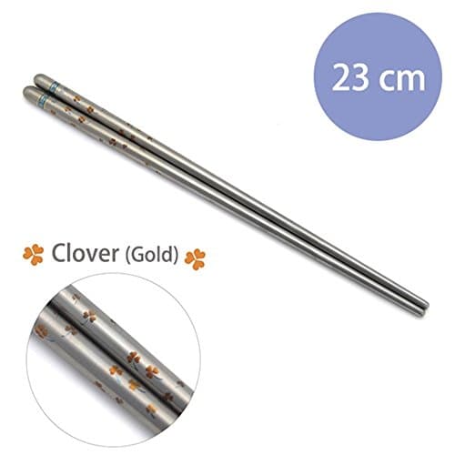 TiANN Titanium Chopsticks-Clover (Gold)
