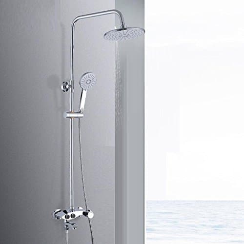 ZHUCHANGJIANG Silver Shower Sets with Rain Fall Shower Head and Handheld Set Rain Shower Head Full Body Coverage Easy to Clean and Install Wall Mounted Shower Combo Luxury Rain Shower Systems