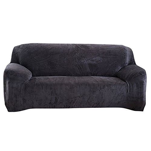 Stretch Sofa 1 2 3 4 Seater Plush Slipcover Pattern Chair Couch Cover Elastic Fabric Suede Sofa Protector