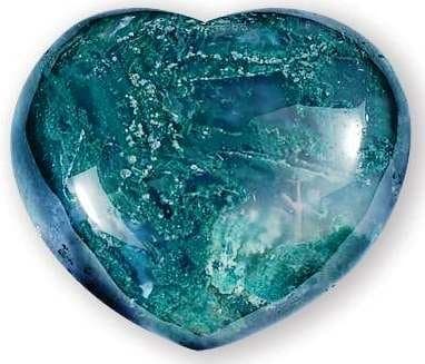 Moss Agate Heart Large