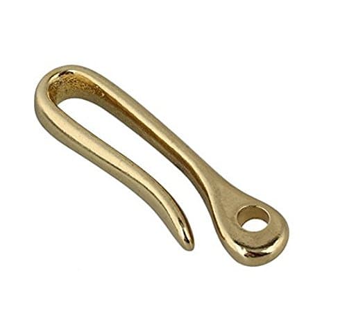 kimberleystore 50mm Rentro Solid Brass Hook Key Chain U Hook Clip Holder