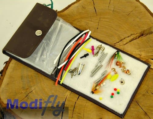 MODIFLY THREADED SALMON TUBE FLY TYING KIT COMPLETE WITH WALLET