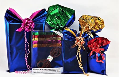 Set Pack Gifts. Kit Medium Bicolor Line. 15 Envelopes PPL Assorted in 5 Colours Indoor + 15 Tapes Strip Coordinated BLUE LINE