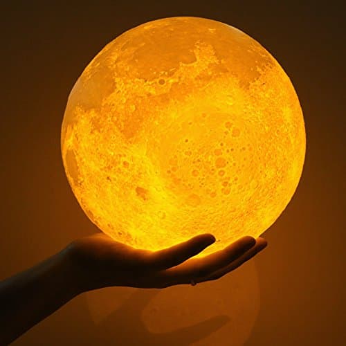 3D Moon Lamp,LED Night Light Magical Lunar Table Lamp with USB Charge Port and Two Tone Touch Sensor,(20cm/7.87inch)