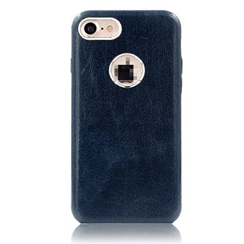 ONE LEFT! Luxury Genuine Leather Bumper Case For iPhone 7 (4.7' inch) by Impakt Accessories, Blue