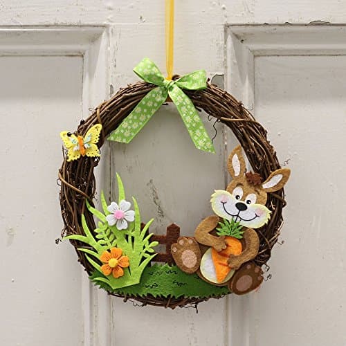 Felt and Wicker Easter Wreath