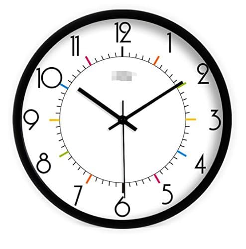 Sucastle Creative wall clock, fashion wall clock, simple wall clock, color wall clock, modern wall clock, living room clock, large wall clock, mute wall clock, quartz wall clock 12 inches