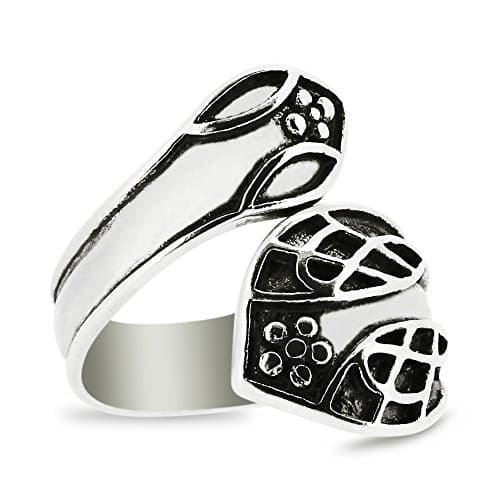 Sterling Silver Antique Finish Rustic Sylvan Spoon Motif Ring