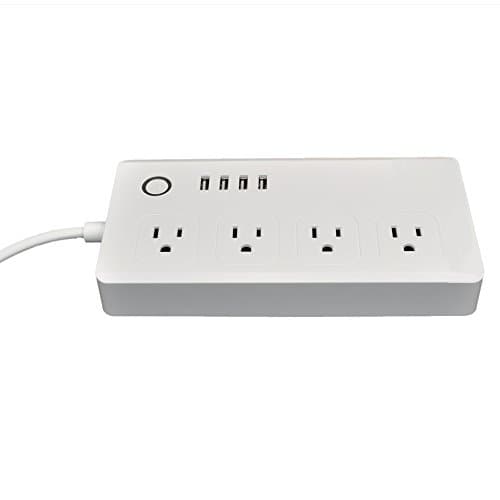 WI-FI Power Strip, Smart Outlet Plug Timing Switch with 4 AC Sockets & 4 USB Charging Ports, Wi-Fi, APP Control Your Home Appliances from Anywhere