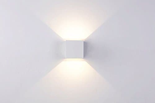 LED Wall Sconce Waterproof Cube Wall Lamp LED Light Dimmable Wall Lamp Modern Lamps Living Room Aisle Wall Lamp Bedroom Bedside Lamp ( Color : White )
