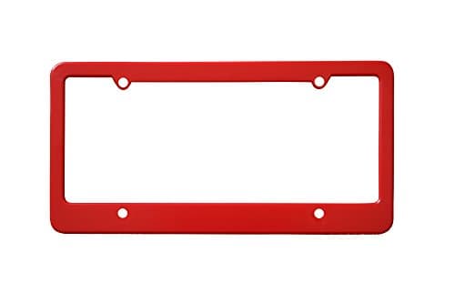 Solid Red Plastic License Plate Frame