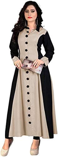 Pavitra Womens Plain Long Rayon Kurti