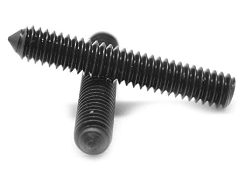 M6 x 1.00 x 6 MM Coarse Thread ISO 4027 / DIN 914 Class 45H Socket Set Screw Cone Point Alloy Steel Black Oxide Pk 25