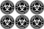 6 - 2" Zombie Outbreak Response Team Sticker Decal Black/White