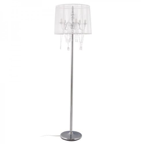 Floor Lamp Beads White Height 164 cm