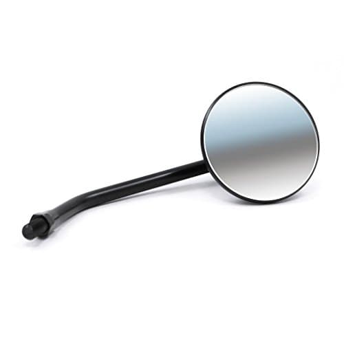 Black Universal Adjustable Long-Stem Round 3" Mirror Motorcycle Rearview Mirror