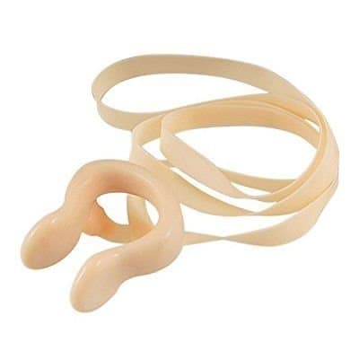Silicone Beige Elastic String Diving Swimming Nose Clip Plug Water Clip