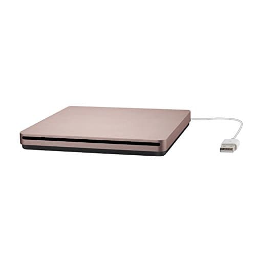 Guamar External CD Drive External DVD Drive USB Superdrive CD DVD+/-RW Writer/Rewriter/Player High Speed Data Transfer for Mac Pro/MacBook Pro/Air/iMac/Apple Pro/Laptop/Desktop(Rose Gold)
