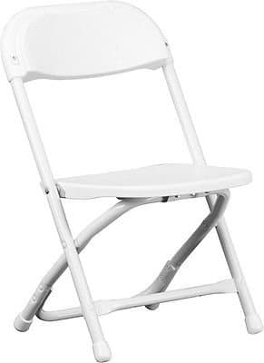 Kid's Size White Color Plastic Folding Chairs