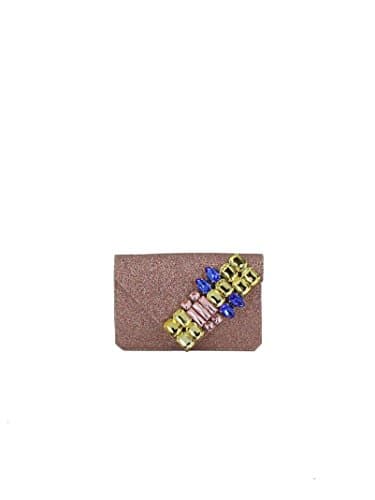 Gedebe Women's RAINBOWMICROGLITTER Multicolor Glitter Clutch