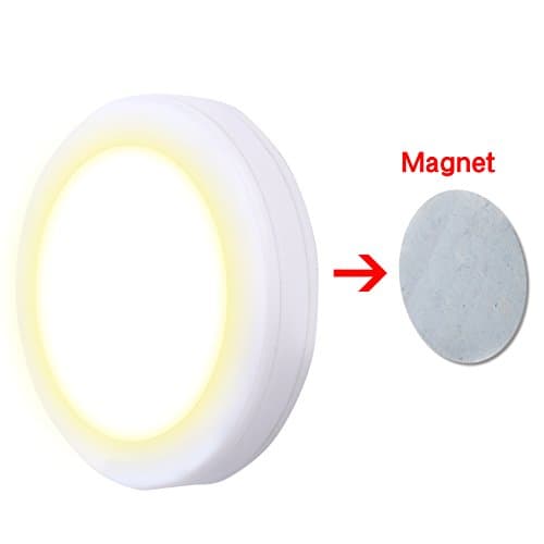 MAYTHANK Motion Sensor 6 LED Night Light Battery Powered (3 Pack), Magnetic Stick-on Anywhere Wall Lamp Warm White for Kids Home Bedroom Bedside Closet Kitchen Nursery Stairs Toilet Hallway Bathroom