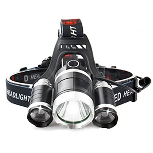 Siruida LED Headlamp Flashlight - Zoomable 4 Modes 6000 Lumen Super Bright 3T6 LED Headlight with Adjustable Headband, USB Rechargeable for Camping, Fishing, Hunting, Hiking,2x18650 Battery Included
