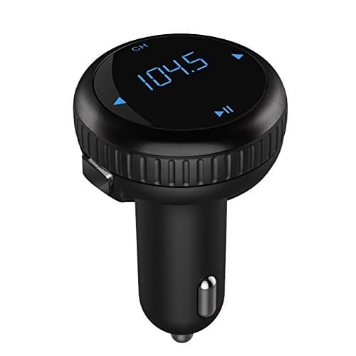 Bluetooth FM Transmitter&amp; Car Charger , Wireless Bluetooth Car Kit , Car MP3 Player with Dual USB Port TF Card Port Hands-Free Calling for iPhone Samsung Motorola Nexus LG Android Phones (Black)