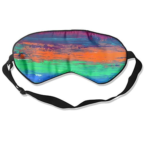 XIELIAN Rainbow Graffiti Backdrop Adjustable Strap Silk Sleep Mask Blindfold Eye Cover