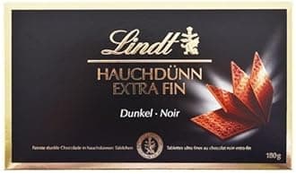 Lindt 1 Extra Fine Swiss Thins Dark Chocolate - 180 Grams; Large Pack