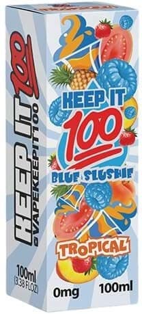 Keep it 100 Juice- 100 ml- 0mg Only- 1 Bottle-Tropical Blue Slushie