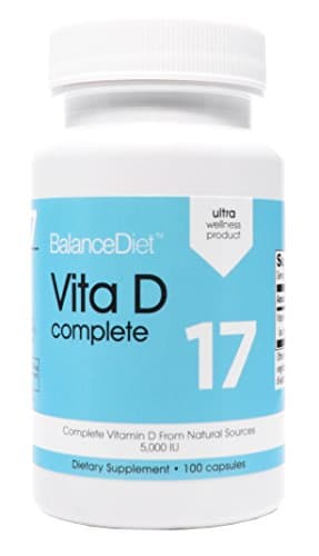 BalanceDiet Vitamin D Complete Bone, Joint, and Immune Support All Natural Vitamin D 100 Capsules