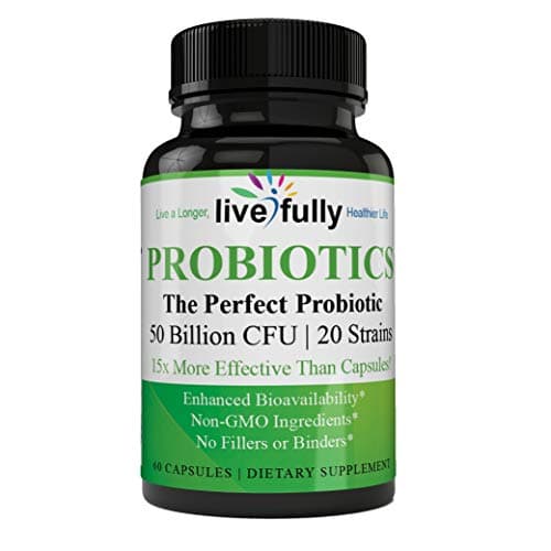 Probiotics 50 Billion CFU 20 Strains, Capsules, Targeted Release Technology Gut Digestive Support & Relief, Immune Support