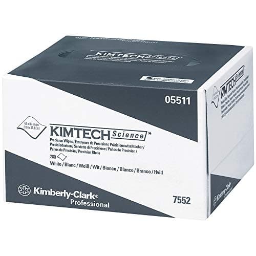 Top Pack Supply Kimtech Precision Low-Lint Wipers, 1 Ply, 4.4" x 8.4", White, 280/Box (Case of 60)
