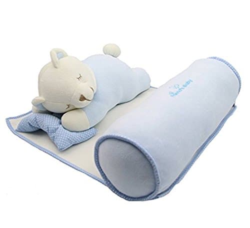 Cartoon Adjustable Head &amp; Neck Support Sooth Anti-Rollover Pillow (Blue)