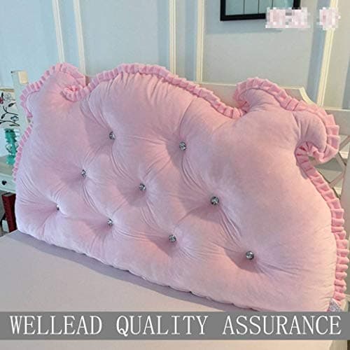 Bed Wedge Pillow Bed Backrest, Double Triangle Pillow Washable Filled Wedge Cushion for Sofa Bed, Bedroom, Living Room-W-1.0M