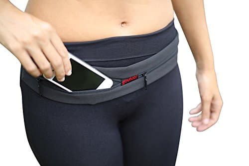 Special Running Belt 2 expandable pockets - Bring your iPhone 6S or similar, keys and wallet on your run. Waist Pack with Materials like YKK Reinforced zipper - Heavy-duty buckle - Black