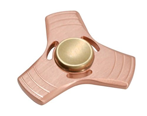 Tiitarn Finger Spinner,Pure Copper Ultra Durable Triangle Hand Spinner Fidget Toy Luxury Quality Up To 5 Minutes Spins(Copper)