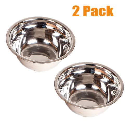 Lepet Elevated Dog Cat Bowls, Raised Pet Feeder Solid Bamboo Stand Perfect for Cats and Small Dogs