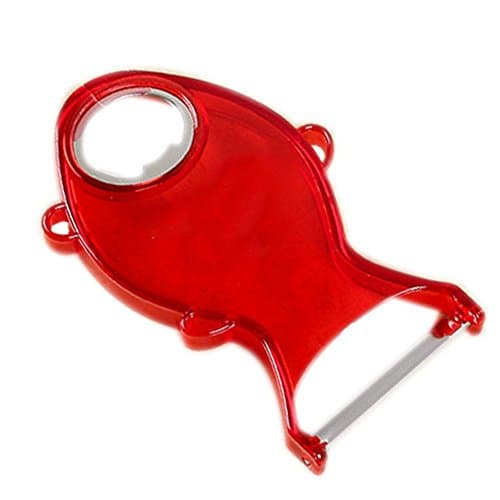 Golden Lank Plastic Fish Scale Scraping Creative Remover Scaler Brush Cleaner Peeler (Red)