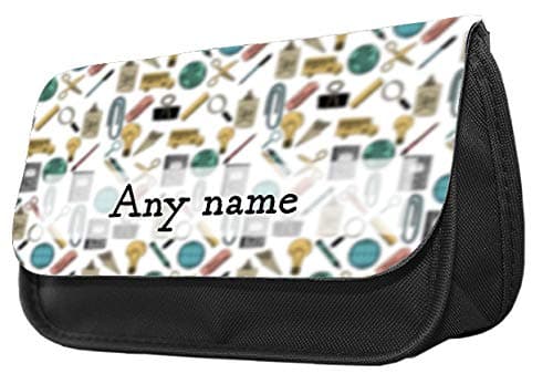 Personalised Funny Doodle Themed Pencil Case. Make up case, Back to School Gift.