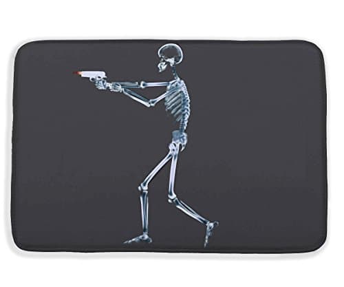 Multi Patterns 3D Printed Anti-slip Bath Rugs Anti-bacterial Soft Bathroom Mat Bathroom Carpet for Kids Safety with Memory Foam Fabric 15.7 x 23.6inches (#10)