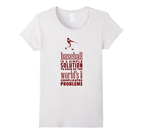 Womens Simple solution Baseball T-Shirt Medium White