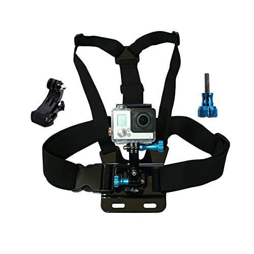Anyprize Chest Mount Harness Adjustable Body Strap Rig with 3-Way Adjustment Base and Aluminum Thumbscrew Kit for GoPro Cameras