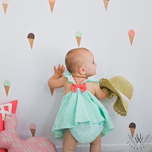 Ice Cream Cones Pattern Decal -Wall Decal Home Décor by Urban Walls